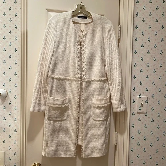 Jackets Coats Chanel Like Beige Boucle Long Jacket Poshmark